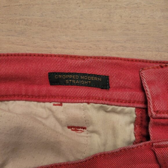 Lauren Jeans Co Ralph Lauren Women’s Modern Straight Leg Red Jeans Size 6 - Picture 5 of 10
